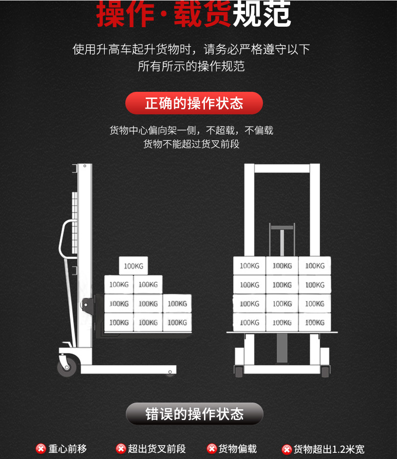 液壓堆高車(chē)使用錯(cuò)誤示范圖--河北東圣吊索具制造有限公司--液壓堆高車(chē)|手動(dòng)叉車(chē)|小型攪拌機(jī)|石材夾具 液壓堆高車(chē)使用錯(cuò)誤示范圖--河北東圣吊索具制造有限公司--液壓堆高車(chē)|手動(dòng)叉車(chē)|小型攪拌機(jī)|石材夾具